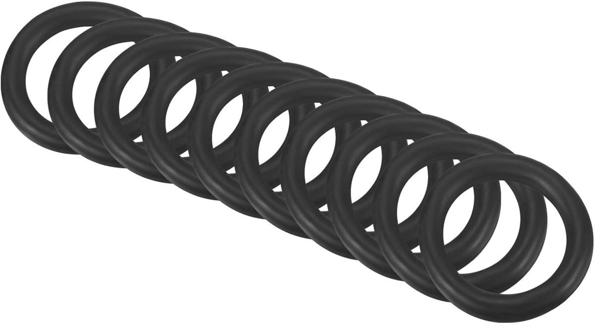 10 stuks rubberen afdichting, afdichting, 15 mm x 10 mm x 2,5 mm, voor waterkraan, loodgieter, reparatieverbinding, zwart