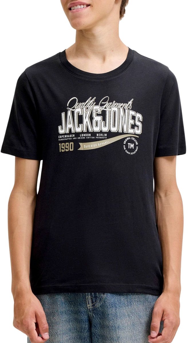 Jack & Jones Logo SS 2 Col Shirt Junior - Maat 152