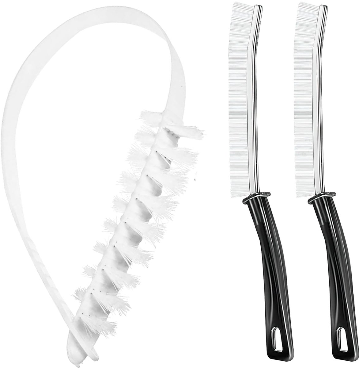 3 stuks reinigingsborstel voor trommelwasmachine, spleetreinigingsborstel, borstelreiniger, spleetborstel, reinigingsborstel voor airconditioner, radiator, kastvriezer en keuken