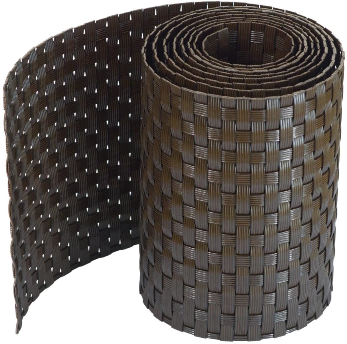 workingHOUSE Polyrotan Privacyschermen voor Dubbelstaafmathekwerk - Weerbestendige Strips voor Schutting, Balkon en Terras - Onderhoudsvrij en Eenvoudig te Installeren - 255 cm x 19 cm (Lichtbruin)