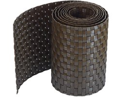 workingHOUSE Polyrotan Privacyschermen voor Dubbelstaafmathekwerk - Weerbestendige Strips voor Schutting, Balkon en Terras - Onderhoudsvrij en Eenvoudig te Installeren - 255 cm x 19 cm (Lichtbruin)