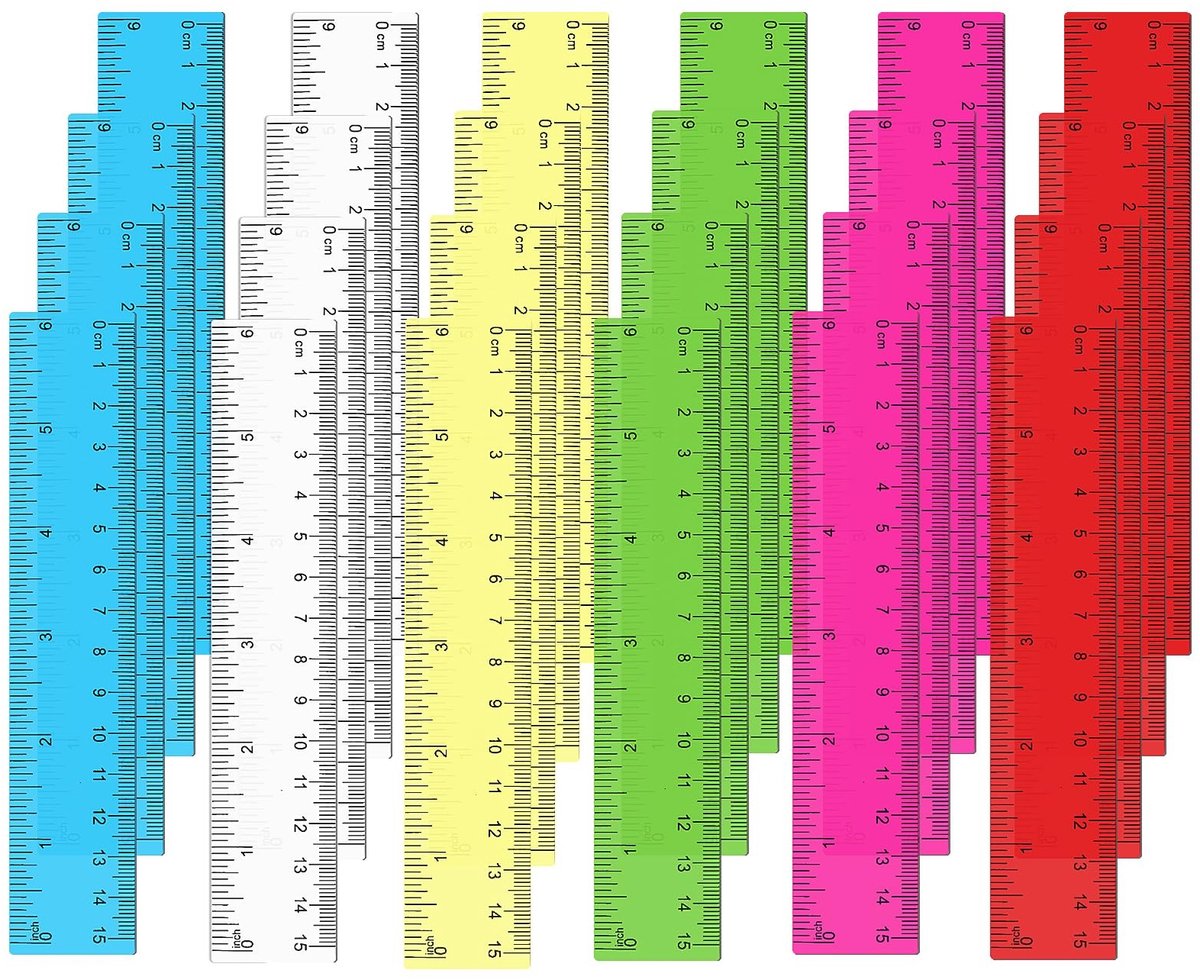 Dailygoods- Liniaal 15 cm Transparant - Set van 24 - Mini Liniaal - Dubbele Schaal - Schoolbenodigdheden - Precisie en Duidelijkheid - Meetlat