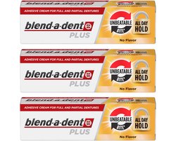 Blend-a-dent Plus Unbeatable - Hechtlijm voor protheses - Sterk, smaakloos, 3-pack
