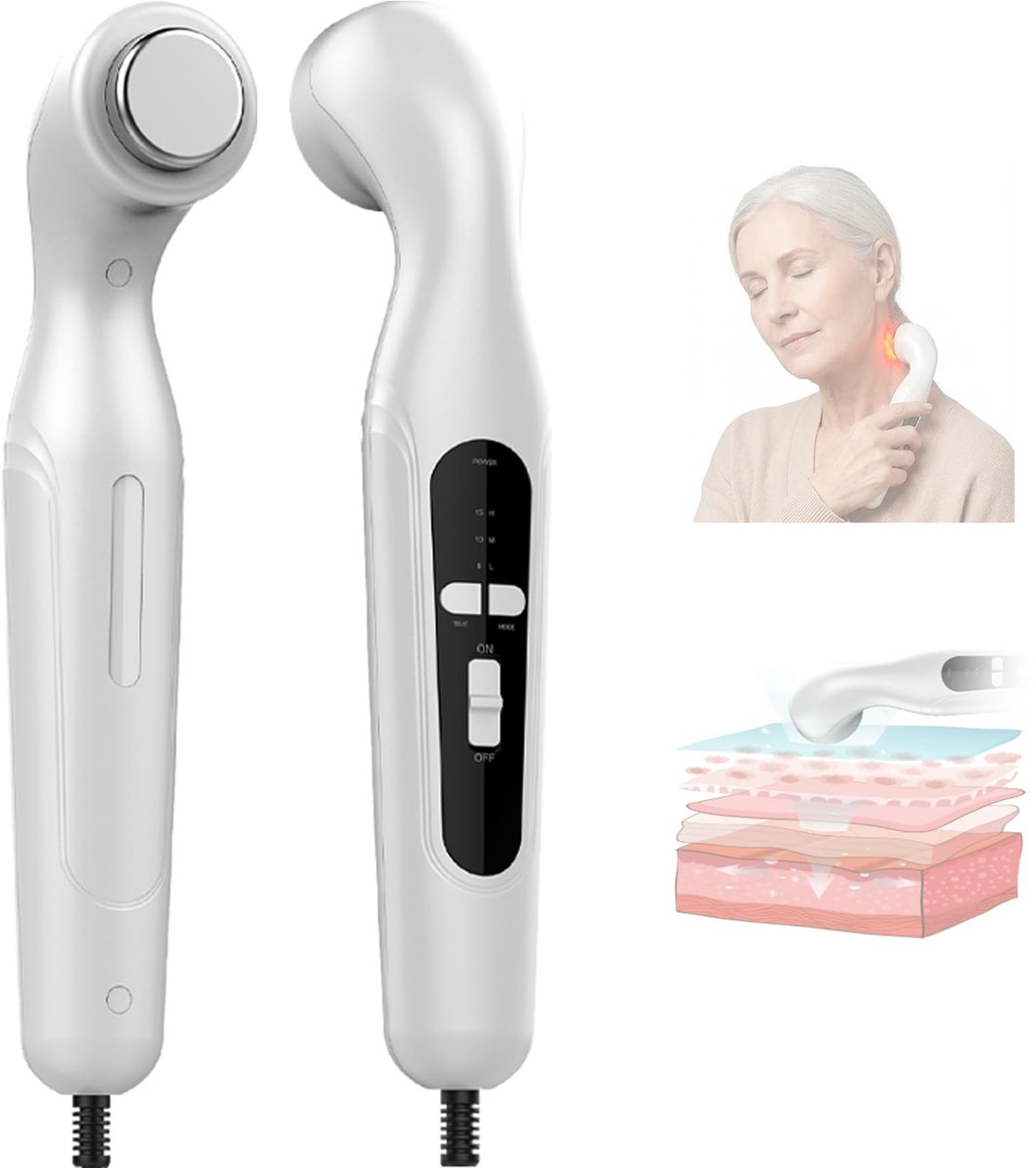 SnelShoppen - Draagbaar Ultrasoon Apparaat voor Thuis, Ultrasoon Handapparaat voor Pijntherapie en Artrose, Geluidsgolfapparaat voor Spier- en Rugpijn
