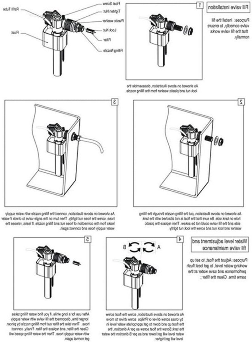 Vervangende Toilet Inlaatklep voor Side Entry, 1/2" Messing Draad, Geschikt voor Diverse Toiletten en Waterbesparing
