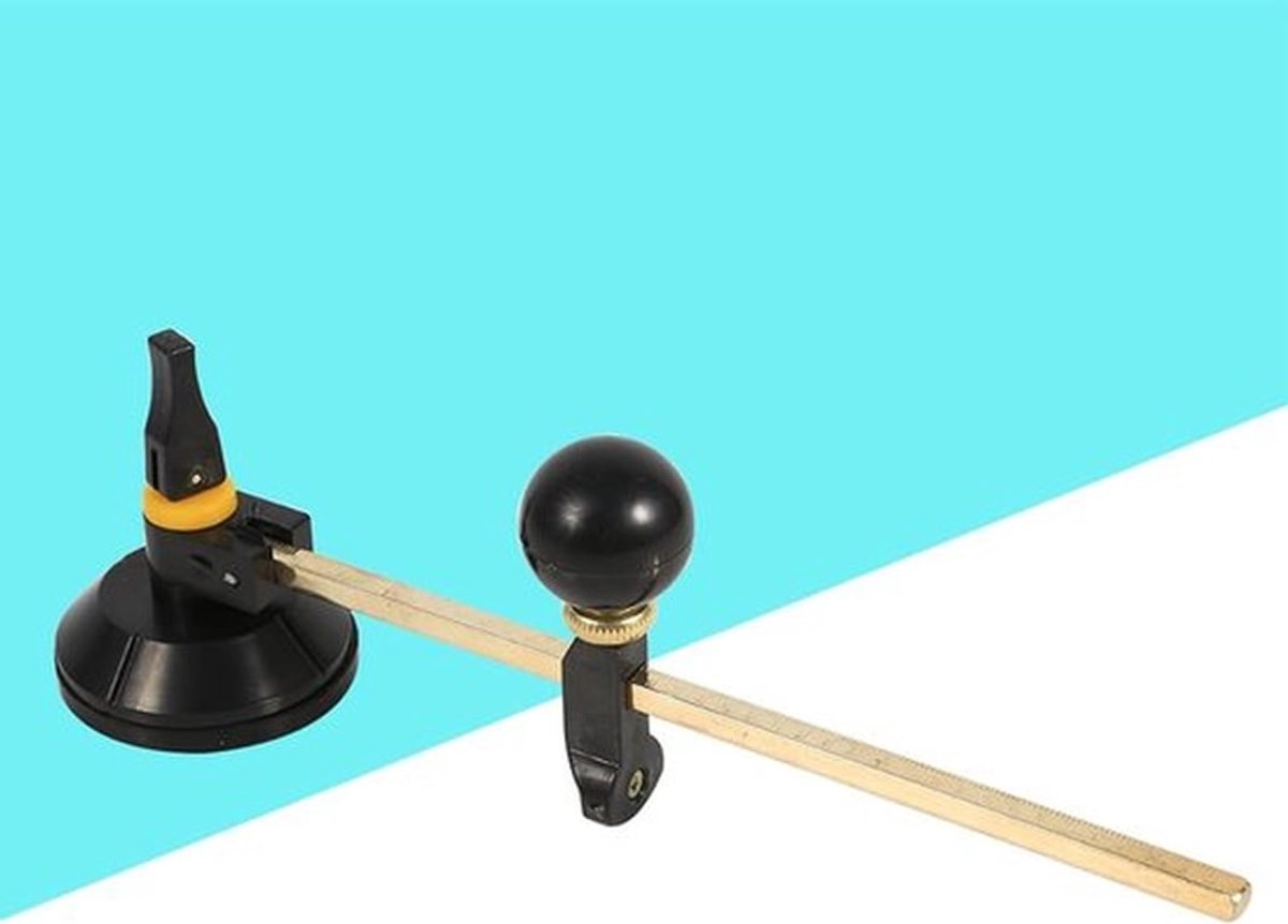Professionele 11.8 Inch Circulaire Glaskapper met Verstelbare Kompasfunctie en Zuignap voor Perfecte Ronde Snedes tot 40cm