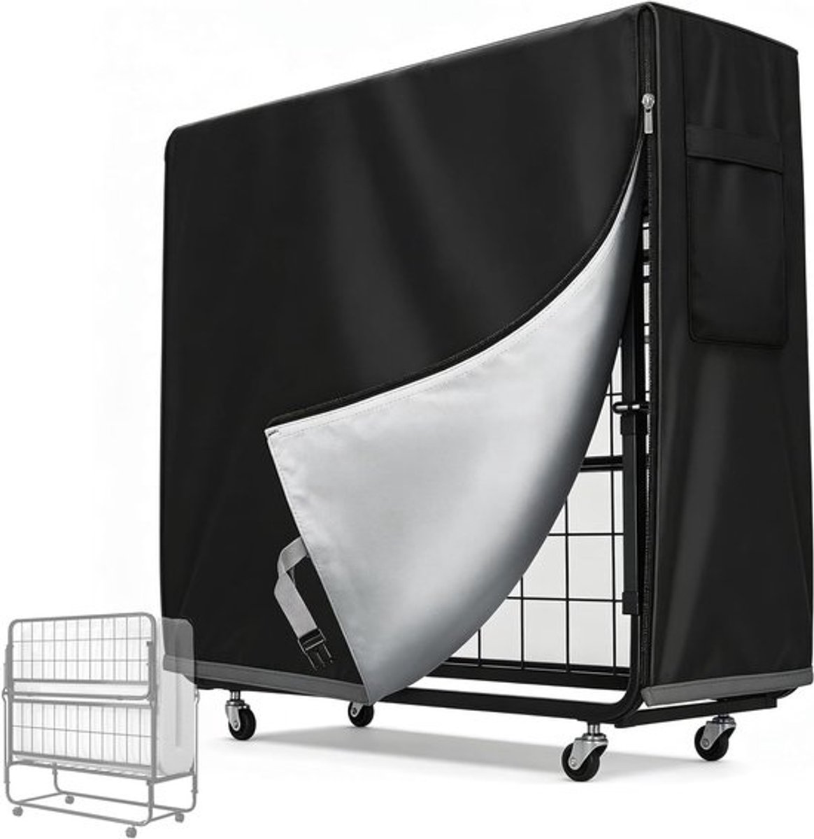 Vouwdeken en Opbergzak, 99 x 38 x 114 cm, Waterdichte Bescherming voor Logeerkamer, Ideaal voor Opberging en Bescherming van Dekens en Kussens