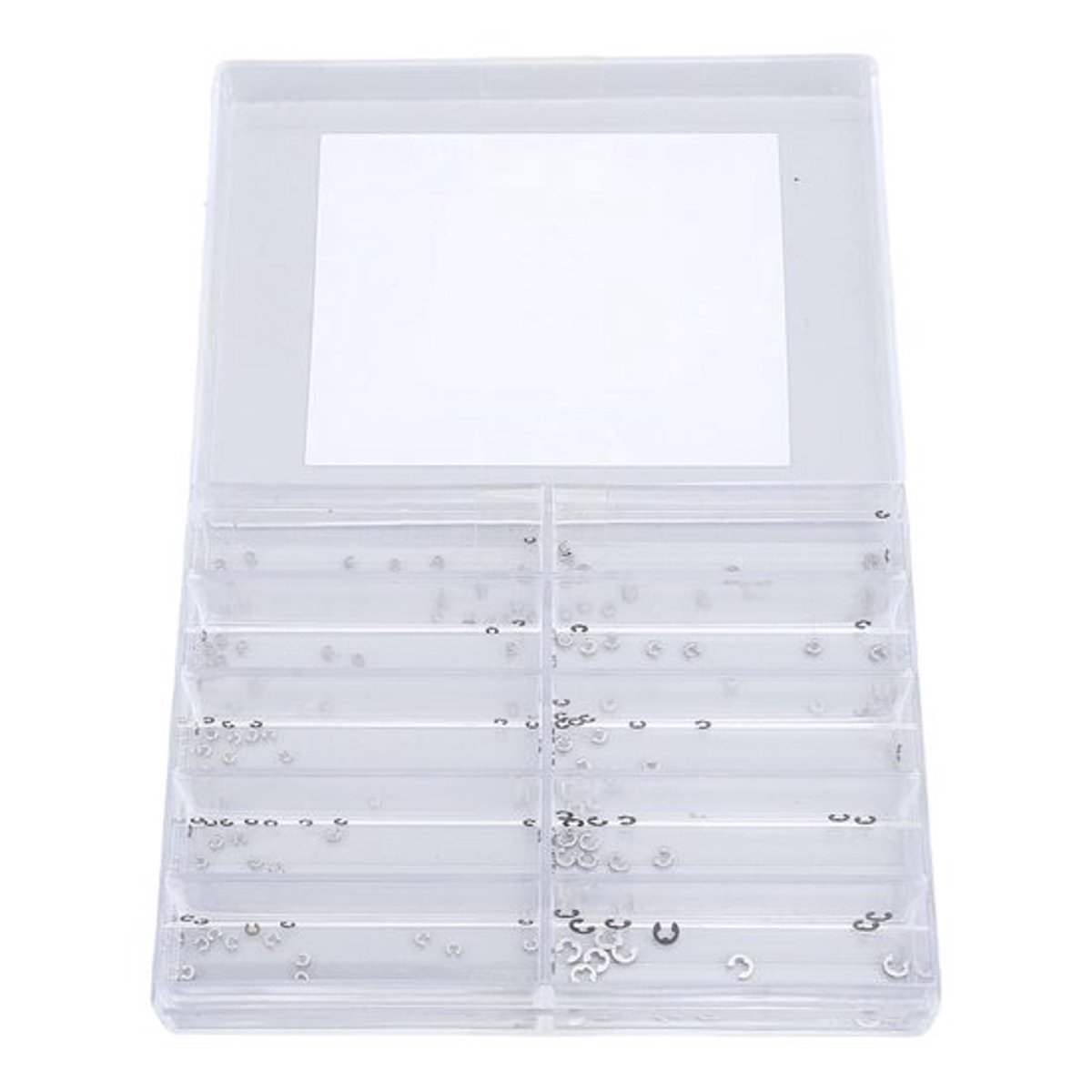 Horlogeborgringset 200-delig - C-clip/borgring/sluitringclips - 10 maten - horlogereparatie - onderhoud - geordend assortiment - Horlogeonderdelen