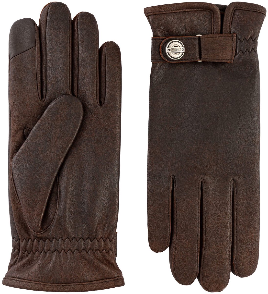 Roeckl Stanton Handschoenen Leder - Jongens - coffee