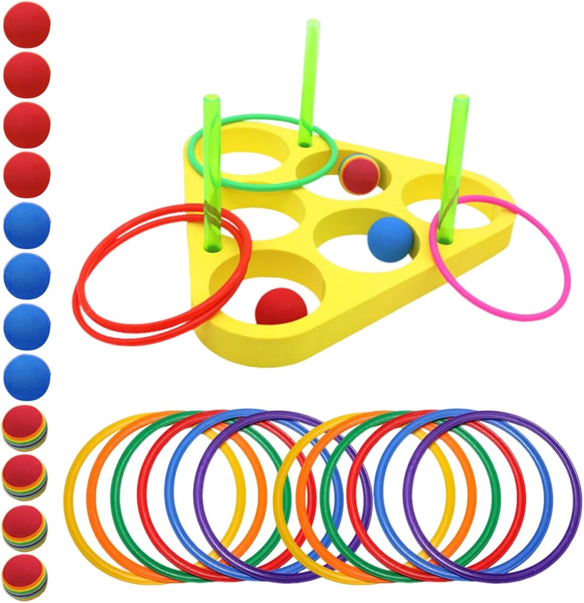 Poolring gooien game-interactief waterspeelgoed, drijvende gooien game | Flatible zwembadring gooien set, zomerpool feestspel, waterring gooien buiten voor kinderen en volwassenen