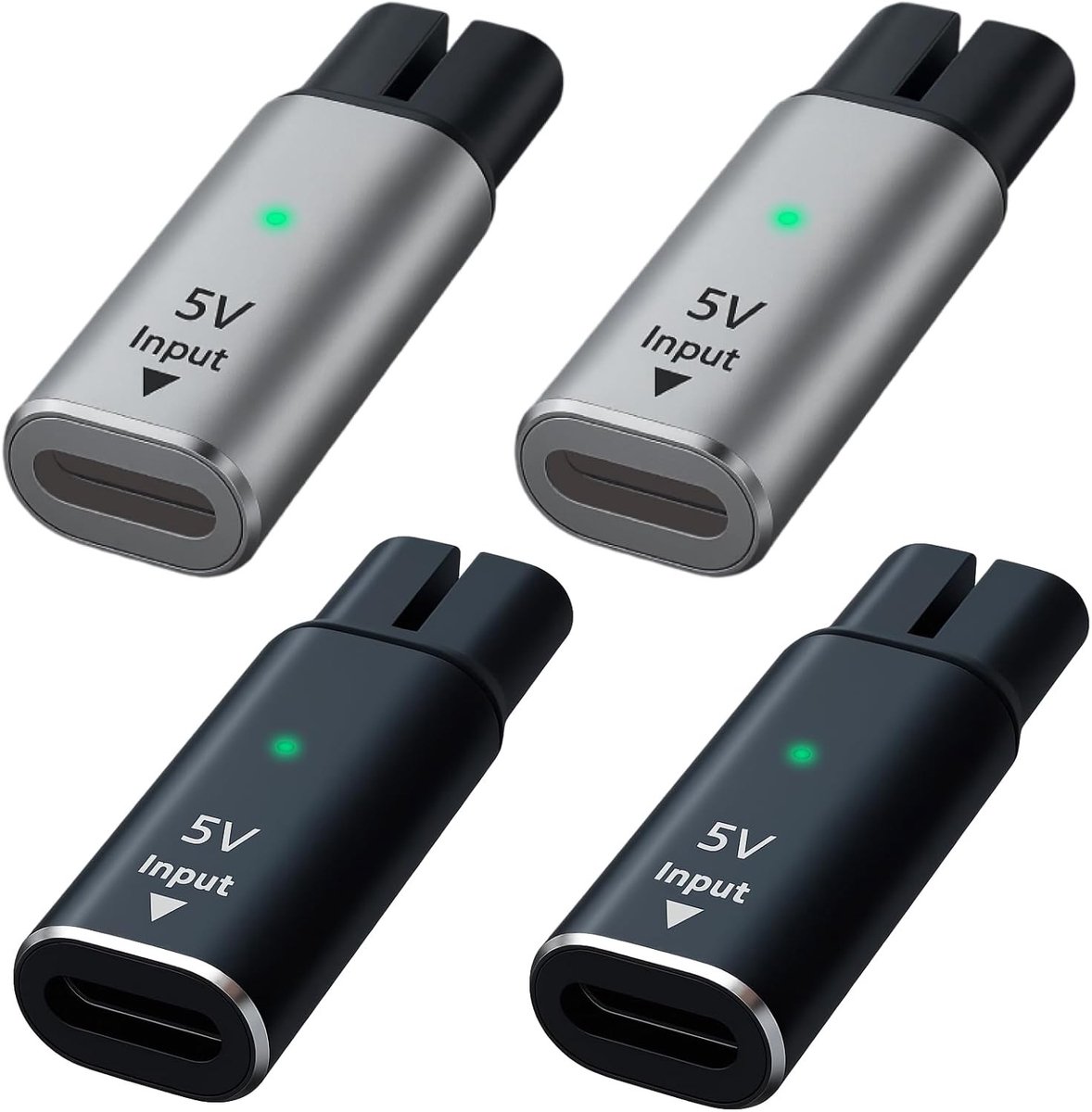 Oplaadadapter 5V USB C - 4 Pack voor Scheerapparaten en Trimmers, Type C Oplader voor Diverse Modellen