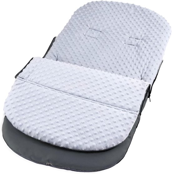 Voetenzak Kinderwagen - Baby Omslagdeken - Winterse Uitjes - Waterafstotende Buitenlaag - 90x45 cm - Donker Grijs — afbeelding 5