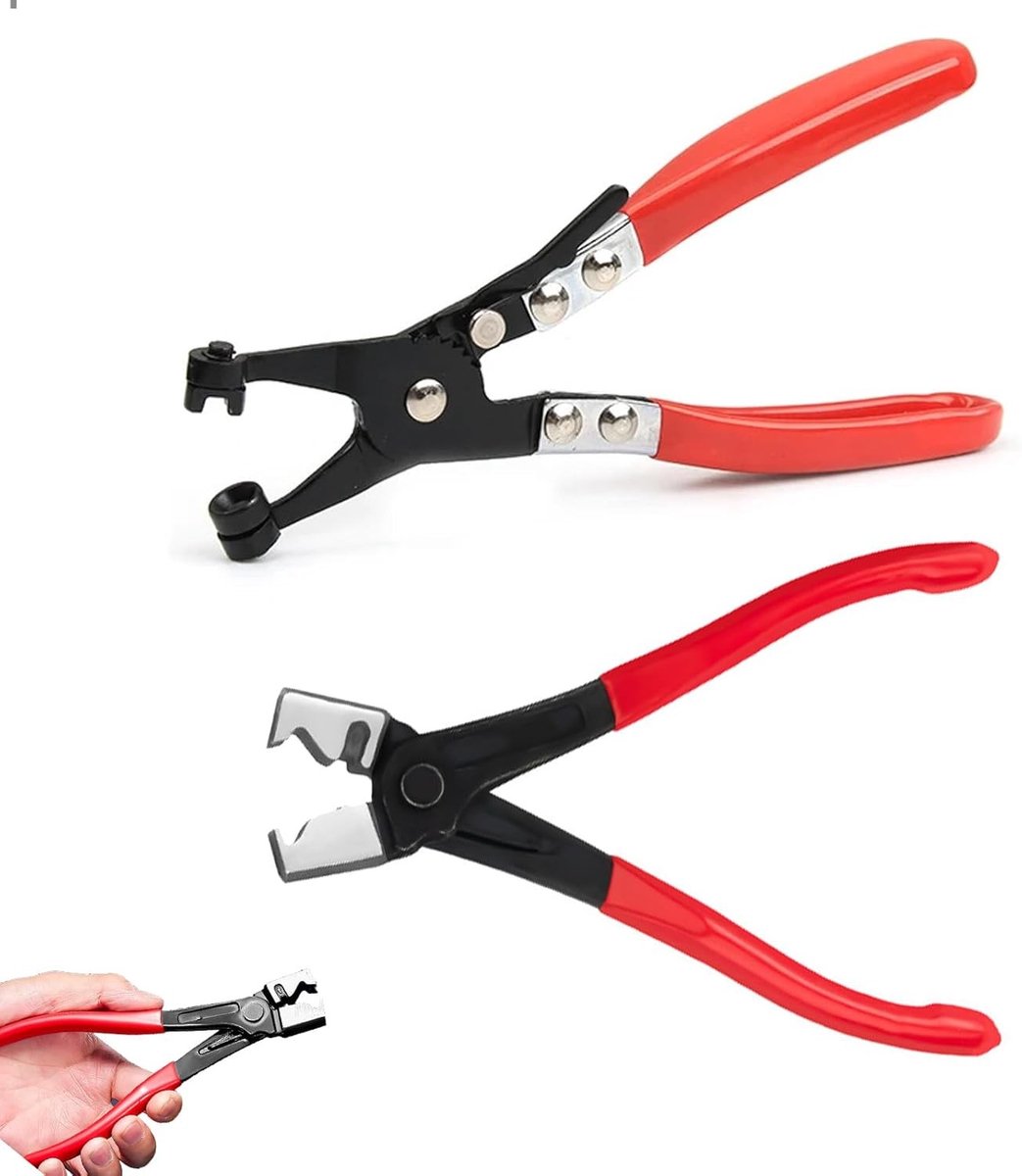 Set van Slangklemmen Tangen voor Grote Diameter, Antislip, Geschikt voor Reparaties, Onderhoud en DIY Projecten in Smalle Ruimtes