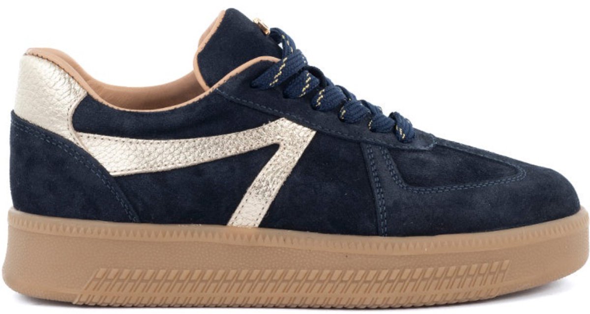 Babouche Liva sneakers navy/gold