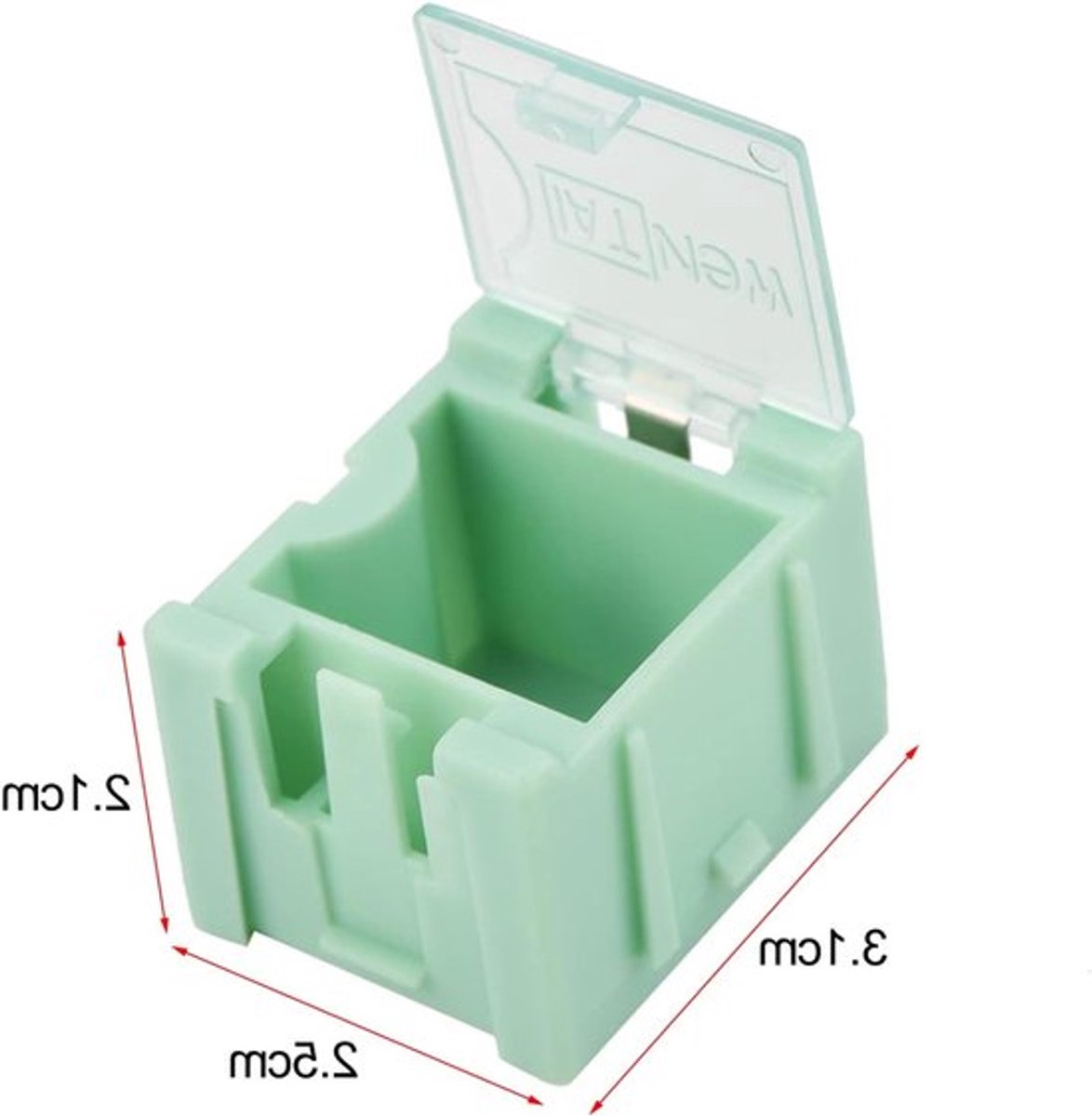 50 Stuks Opslagdozen voor Elektronische Componenten, Mini Container voor Kleine Onderdelen en Accessoires