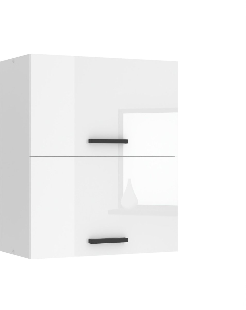 BELINI Hangkast SGP2 60 cm met 2 Klepdeuren - Wit Hoogglans