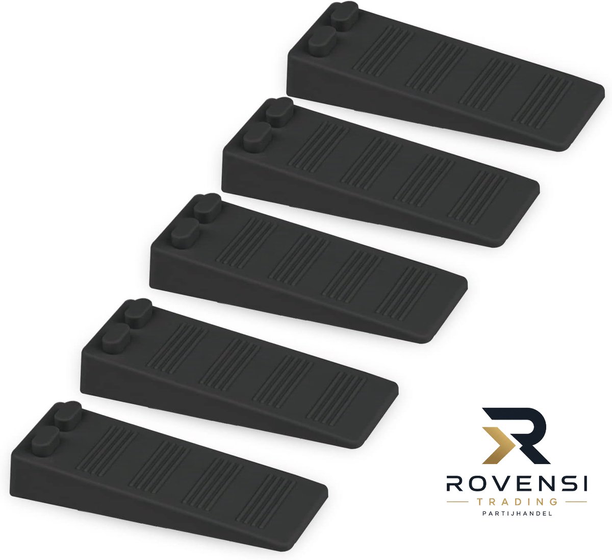 5 stuks Gvolatee DEURSTOPPERS Zwarte zachte flexibele rubberen antislip deurstopper deurklem deur vastzetter deurbuffer wig deurwig