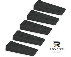5 stuks Gvolatee DEURSTOPPERS Zwarte zachte flexibele rubberen antislip deurstopper deurklem deur vastzetter deurbuffer wig deurwig