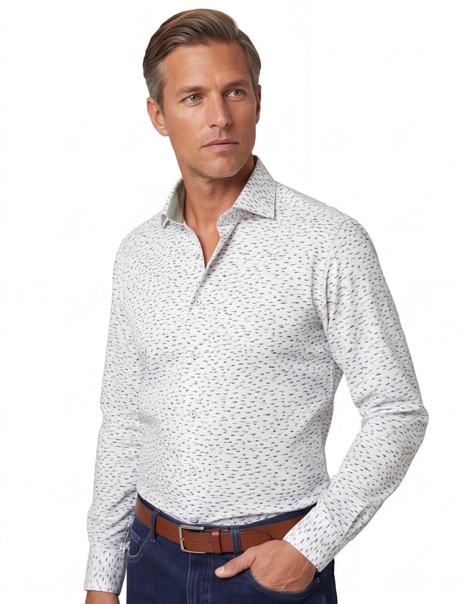 Ledub casual overhemd groen