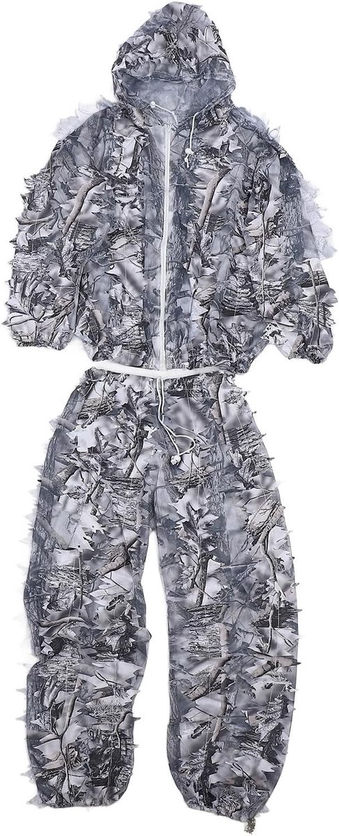 3D Blad Pak voor Jacht - Winter Camouflage Kostuum voor Buitenactiviteiten en Verkleedpartijen
