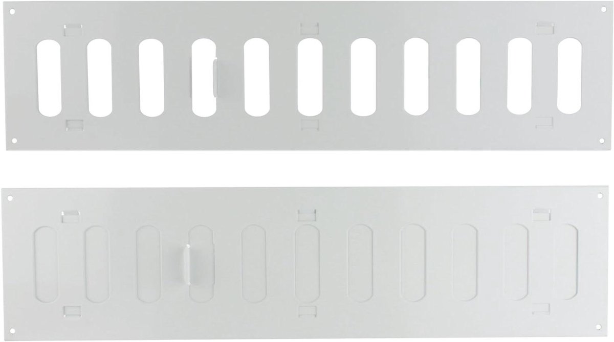 Ventilatierooster - Wandrooster Afvoer - Luchtcirculatie Verbeteren - Insectenbescherming - 300 x 100 mm - Wit