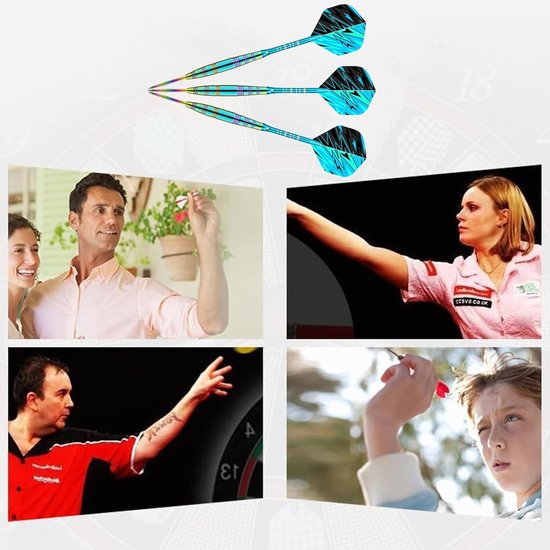 SnelShoppen - Professionele Dart Darts met Metalen Punt 23g, Premium Steel Tip Darts Set, 3 Aluminium Schachten, Ideaal voor Feest en Spelletjes van Snelshoppen — afbeelding 4