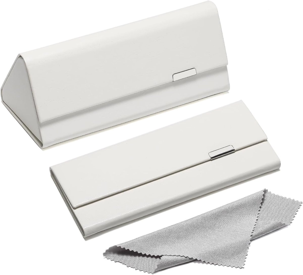 SnelShoppen - Opvouwbare Brillenkoker Draagbare Mode Lederen Brillenkokers Driehoekige Magnetische Brillendoos voor Zonnebril en Leesbril - Ideaal voo