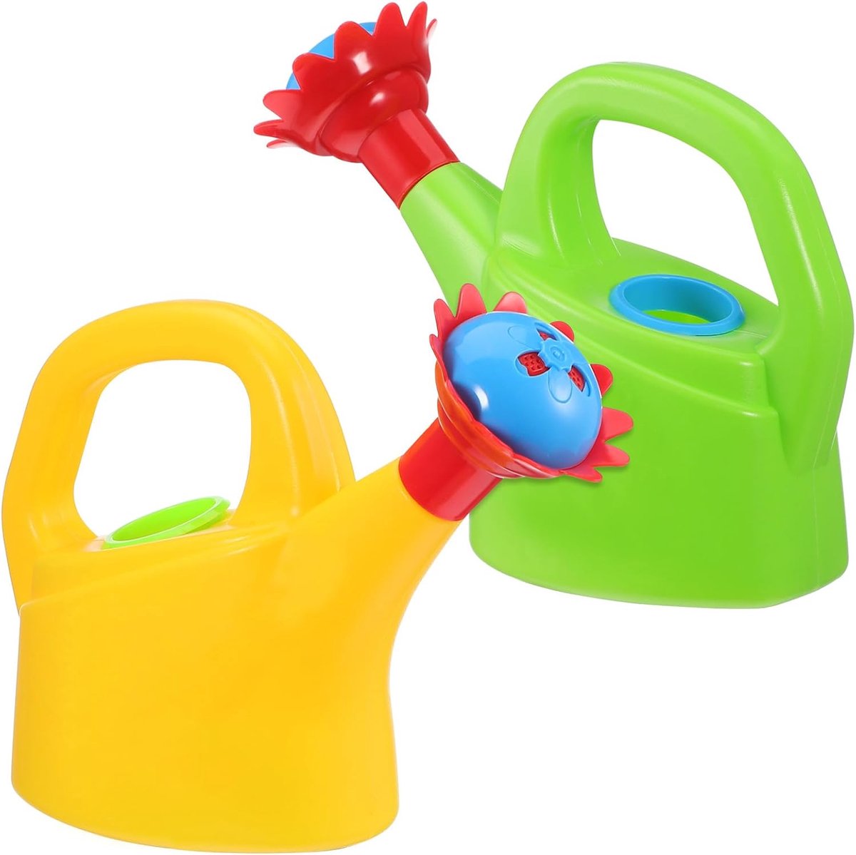 SnelShoppen - 2 Stuks Plastic Gieters, Kinderspeelgoed, Gieter, Educatief Bad Speelgoed voor Thuis, Peuters, Kleurrijk - Geschikt voor Tuin en Bad