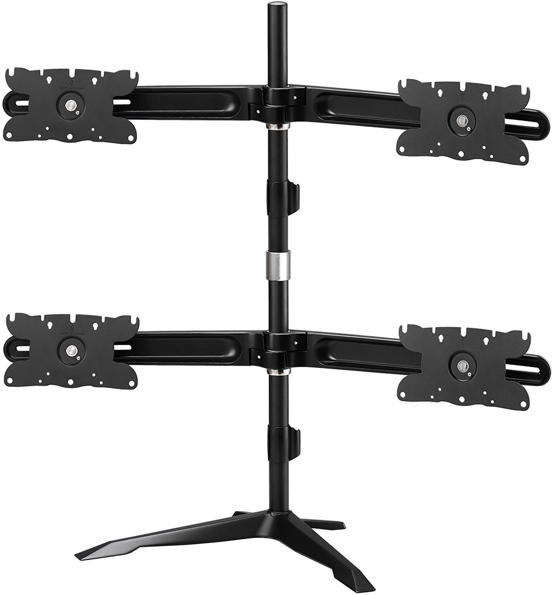 SnelShoppen - Vloerstandaard Monitor 60" Zwart - Platte Panel Vloerstandaard voor TV's, Aluminium en Staal, Geschikt voor 8 kg, Ideaal voor Thuis, Kan