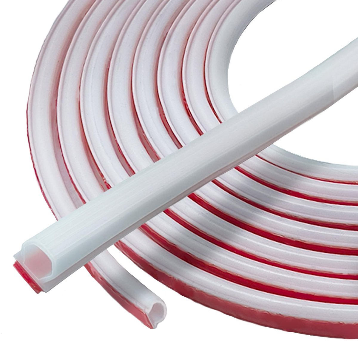 SnelShoppen - Witte Deurafdichting, Zelfklevende Afdichtingstape 10 mm x 6 mm voor Deurkozijn, Flexibele Afdichtingsstrip, Waterdichte Rubber Afdichti