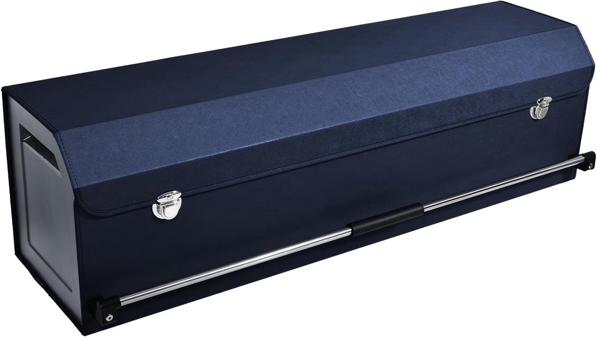 Autokoffer Organiser 2XL - Leer Waterdicht - Met Deksel en Stevige Handgreep - Ideaal voor Opbergruimte - ShopVlot