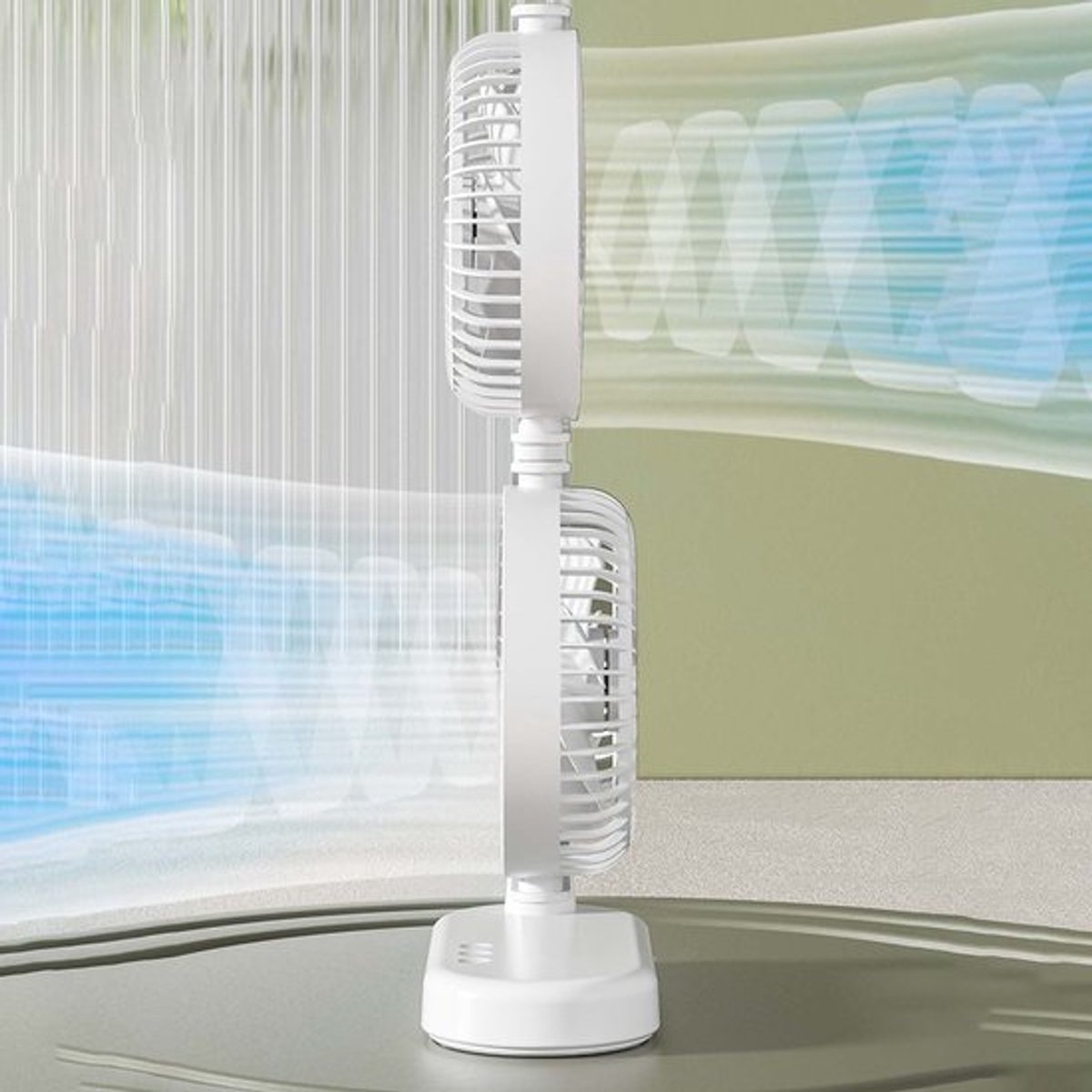 Bol.com Torenventilatoren, verstelbare verticale ventilatoren voor persoonlijk gebruik, kleine staande ventilatoren, draagbare, stille, bladloze verdampingskoelventilatoren, geschikt voor slaapkamers, kantoren en woningen. aanbieding