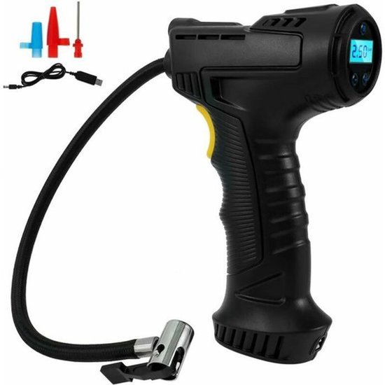 Bandenpomp - YYV - 120W model - 2000mAh accu - LED digitale drukmeter - Draagbaar — afbeelding 2