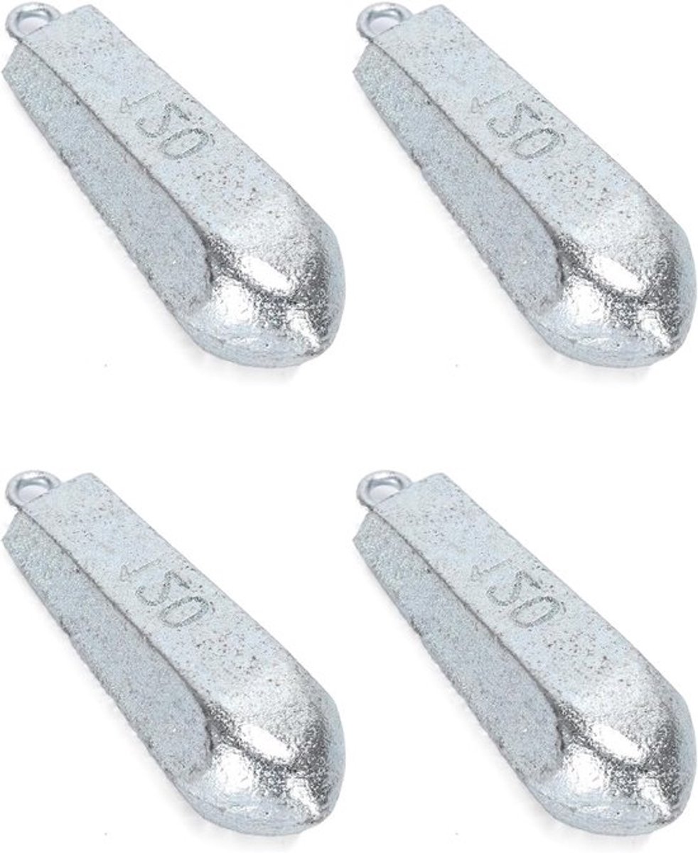 Teardrop Drop Shot Vissen Gewichten - 4 Stuks van 120g voor Zoutwater en Zoetwater Vissen