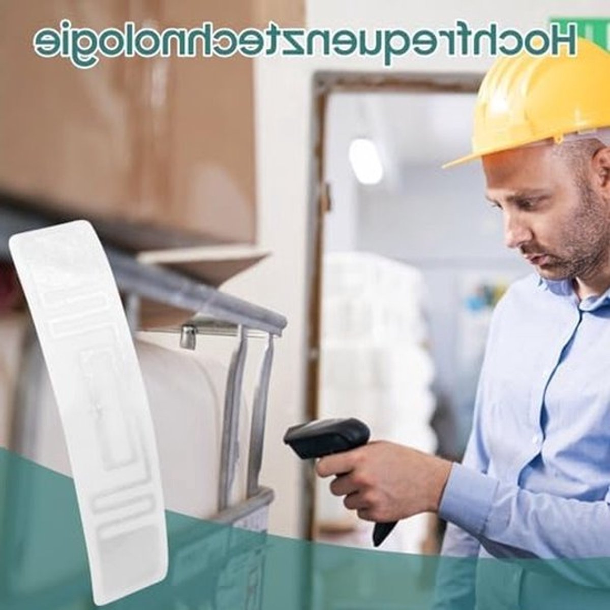 Hergebruikbare UHF RFID Labels 73x20mm 860-960MHz met UR108 Chip voor Efficiënt Asset Management en Voorraadbeheer - 100 Stuks