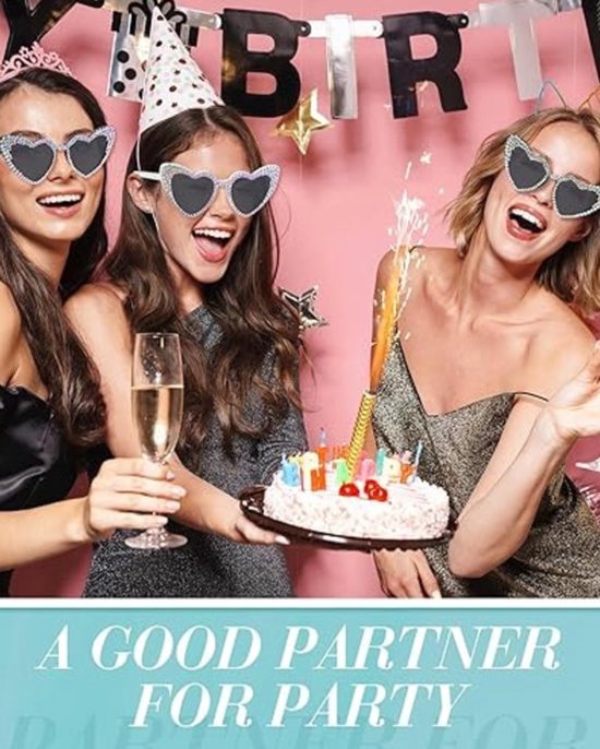 Zonnebril Hartvormig - Retro Zonnebril - UV400 Bescherming - Parels - Uniseks - Hoogwaardige Materialen - Fashion Eyewear — afbeelding 5