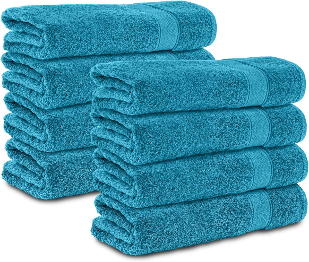 SnelShoppen - Set van 8 Handdoeken 50x100 cm, 100% Katoen, Luxe Zachte Badhanddoeken voor Thuis, Sport, Vakantie, Kleurkeuze