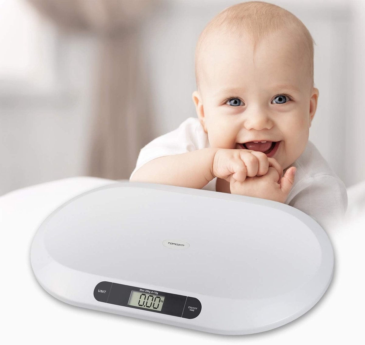 Babyweegschaal - Kleine dieren - Gewicht controleren - Nauwkeurige meting - 20 kg capaciteit - Wit