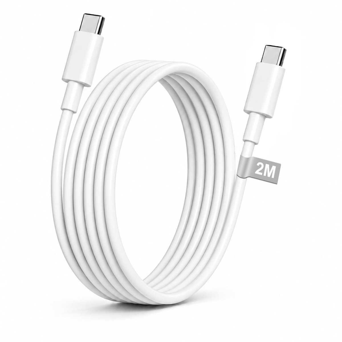Snelle USB C Oplaadkabel 2M - 60W Stevige Oplaadkabel voor iPhone, MacBook, iPad en Samsung - Ideaal voor Thuis, Kantoor en Reizen
