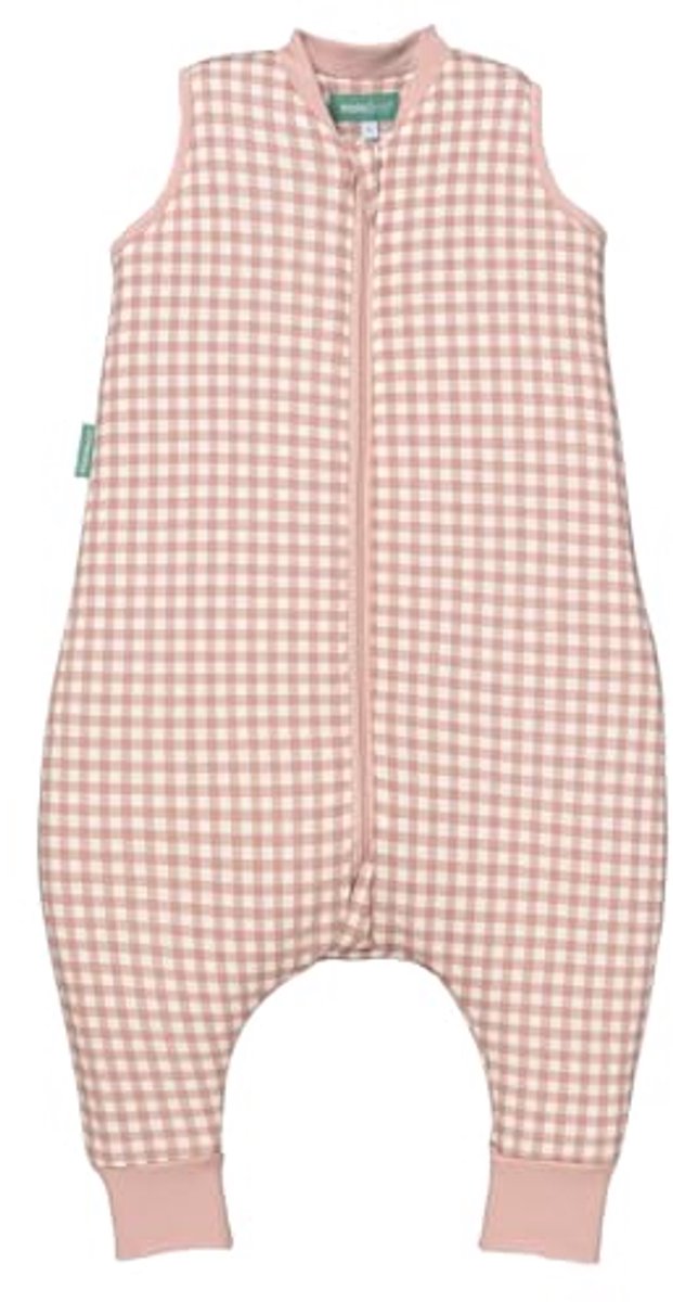 SnelShoppen - Babyslaapzak met Voeten 2,5 TOG - 100% Katoen Roze (Dusty Rose) - Ideaal voor Winter en Overgangsperiode - 100 cm voor Kinderen tot 4 Ja