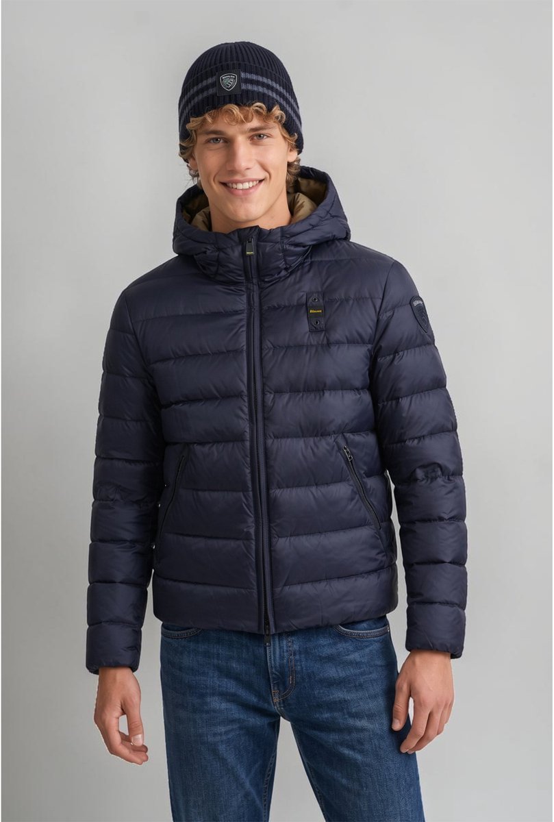 Blauer Gewatteerde jas Acton