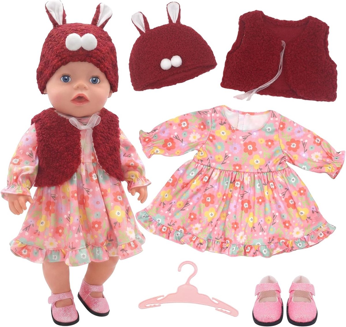 Poppenkleding voor 43 cm poppen - Schattige outfits, accessoires en speelplezier