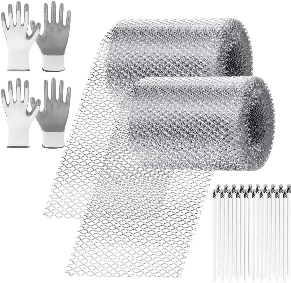 Aluminium gaas voor dakgootbescherming 15 x 1200 cm - weerbestendig, duurzaam en eenvoudig te installeren