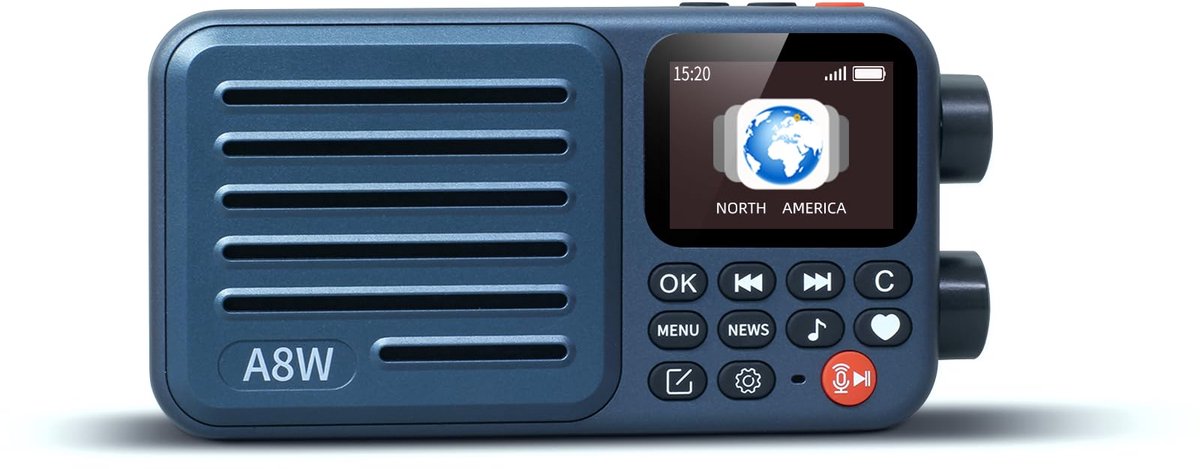 SnelShoppen - Draagbare Smart Internet Radio Ontvanger WIFI/4G Speaker met FM, Micro-SD-kaart, Wereldwijde Radio's voor Thuis, Digitale Radio met Krac