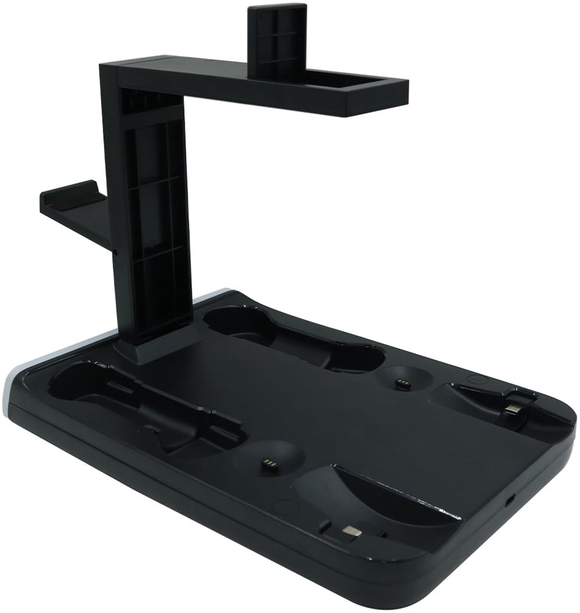 SnelShoppen - Huba VR2 Oplaadstation met Headset Houder Dual Controller Oplader Dock voor PS5 PSVR2 Controllers met Indicator Display