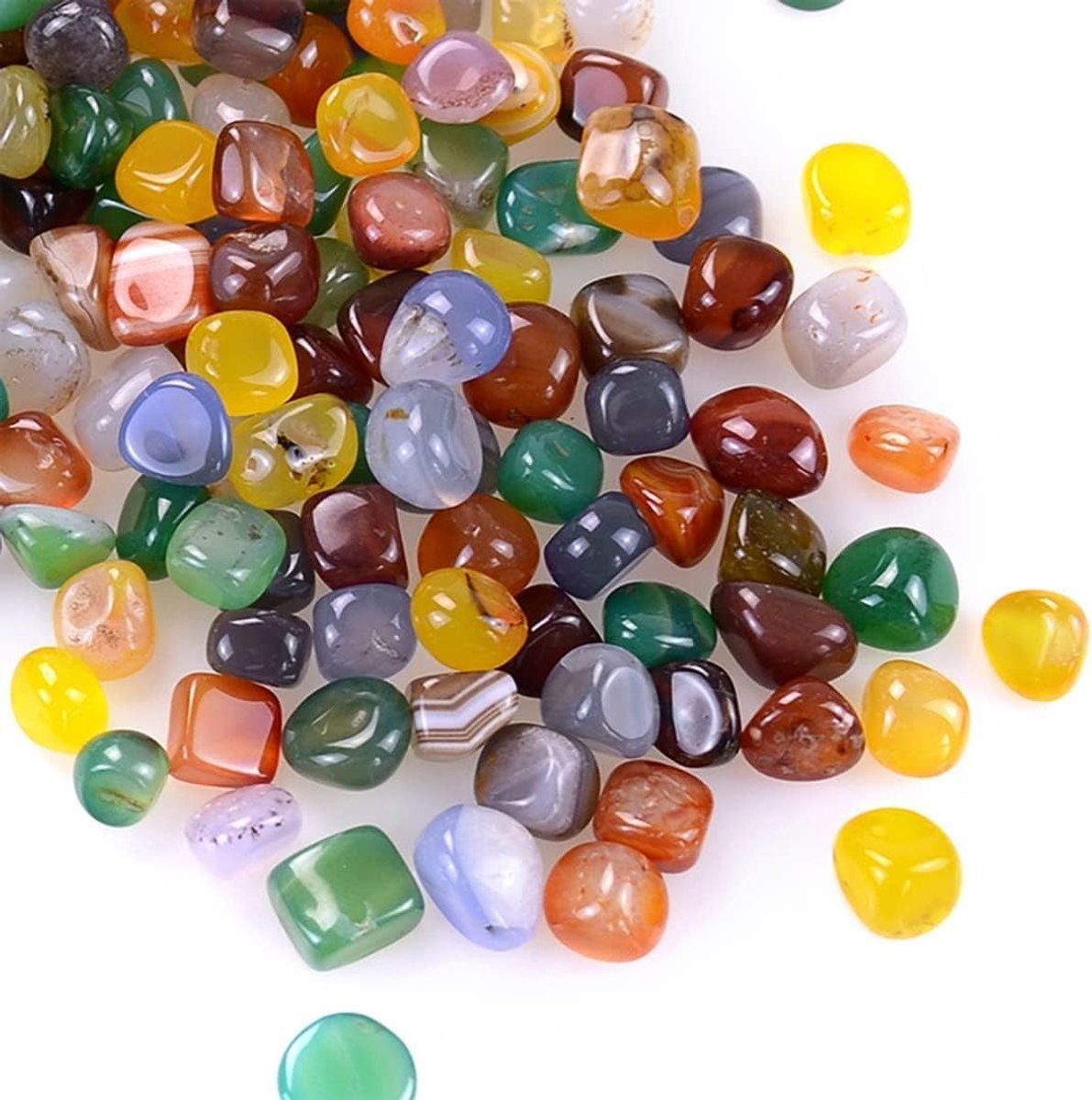 Natuurlijke Aquarium Kiezels 500g, 3-7 mm Decoratieve Grind voor Aquaria, Kinderen en Sieraden maken