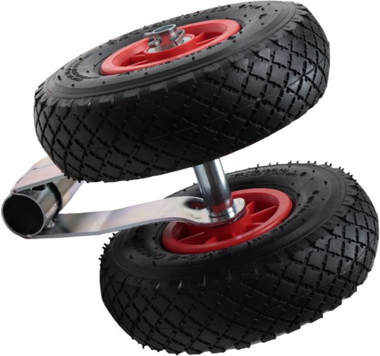 ProPlus Dubbel neuswiel - Kunststof velg - Luchtband - Ø 260 x 85 mm - 48 mm buis - Max. 150 kg van ProPlus — afbeelding 4