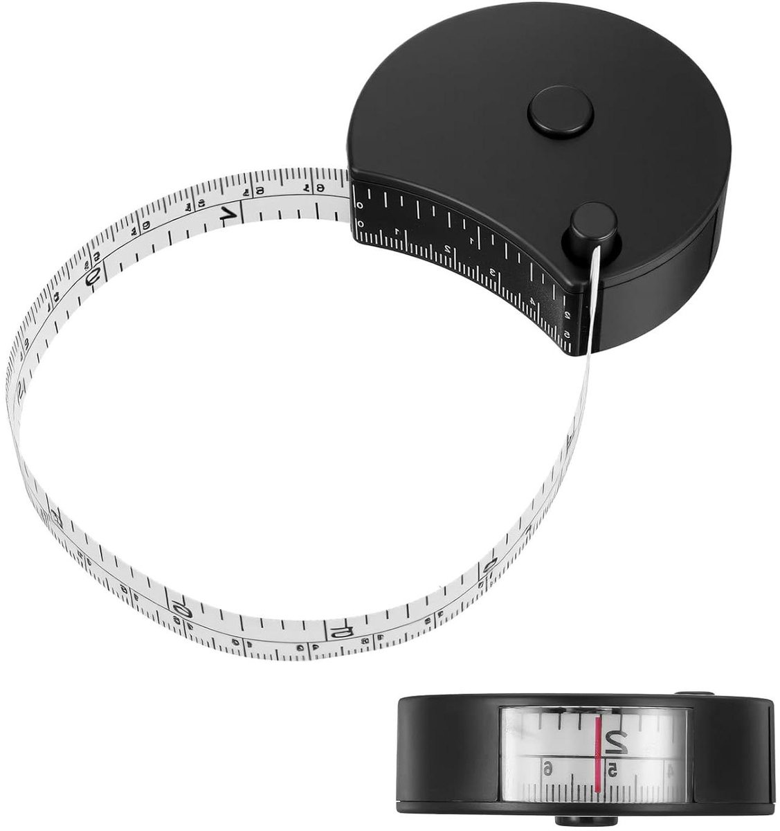 Lichaamsmeetlint - Zacht meetlint - Lichaamsmeting - Automatische terugtrekking - 150 cm - Zwart