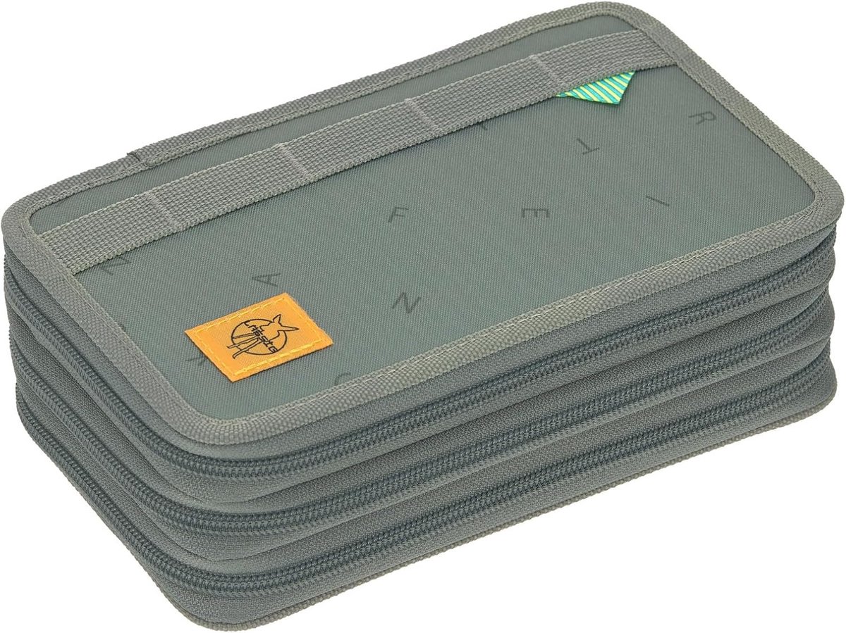 SnelShoppen - Pennenetui gevuld 20-delig/School Etui Triple Pencil Case Unique Groen voor Kinderen, Perfect voor School en Creatieve Activiteiten