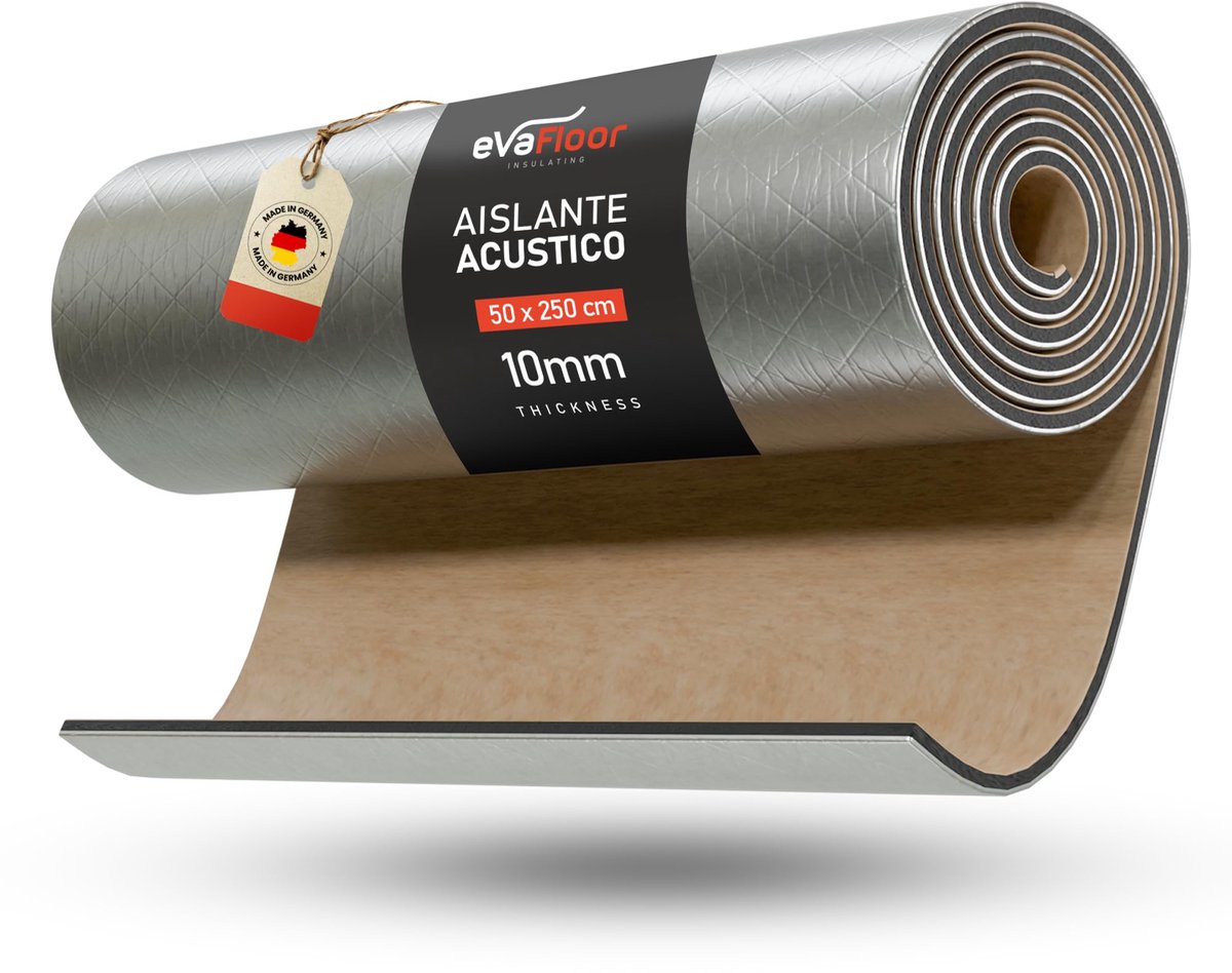 SnelShoppen - Zelfklevende warmte-isolatie 250 x 50 cm - 10 mm dik - Perfect voor auto, bestelwagen, camper - Ideaal voor isolatie en bescherming